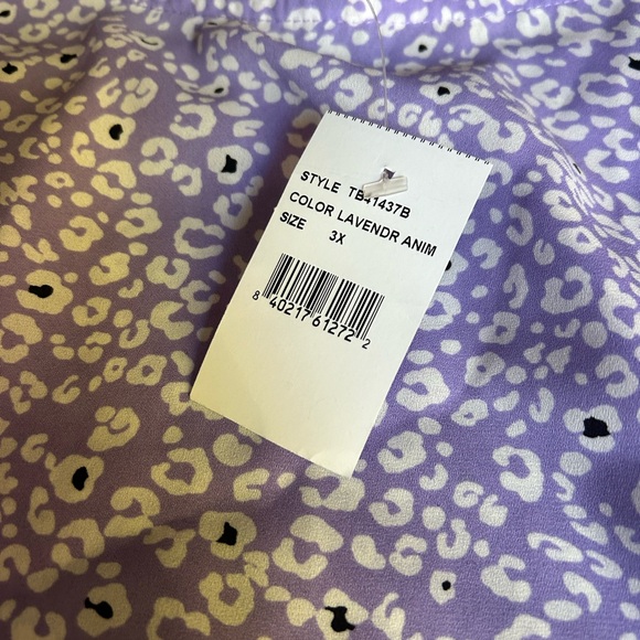 Nordstrom West Key West Kei Lavender Cheetah Spaghetti Strap Camisole SIZE: 3X - Picture 4 of 6